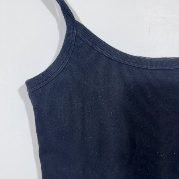 Aritzia TNA Womens Ribbed Black Tank Top Size Large 100% Cotton - Picture 2 of 5